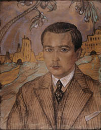 Portret mski na egzotycznym tle z 1935 roku (Typ B+A)